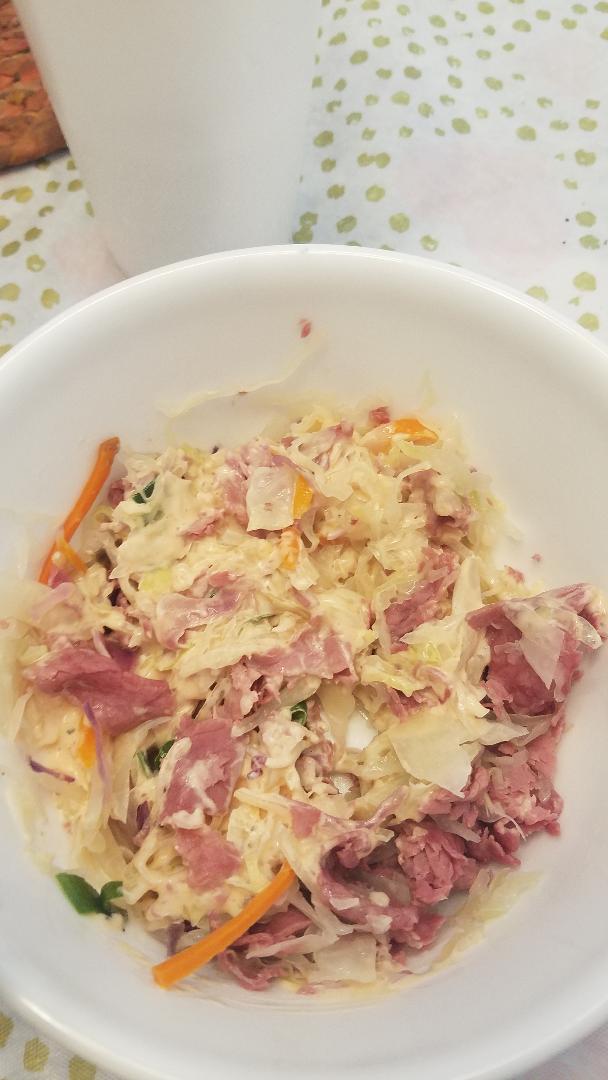 keto reuben in a bowl